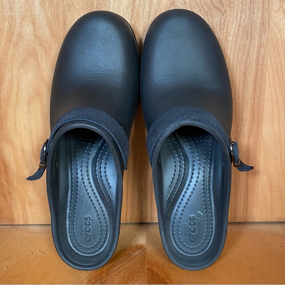 Womens 9 Crocs Sarah Clogs Black SEF1402 - Picture 5 of 8